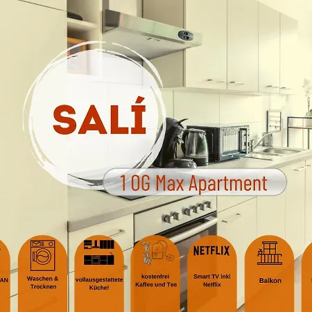 Salihomes/max Apartment/5pax/modern Eingerichtet/voll Ausgestattet Kueche